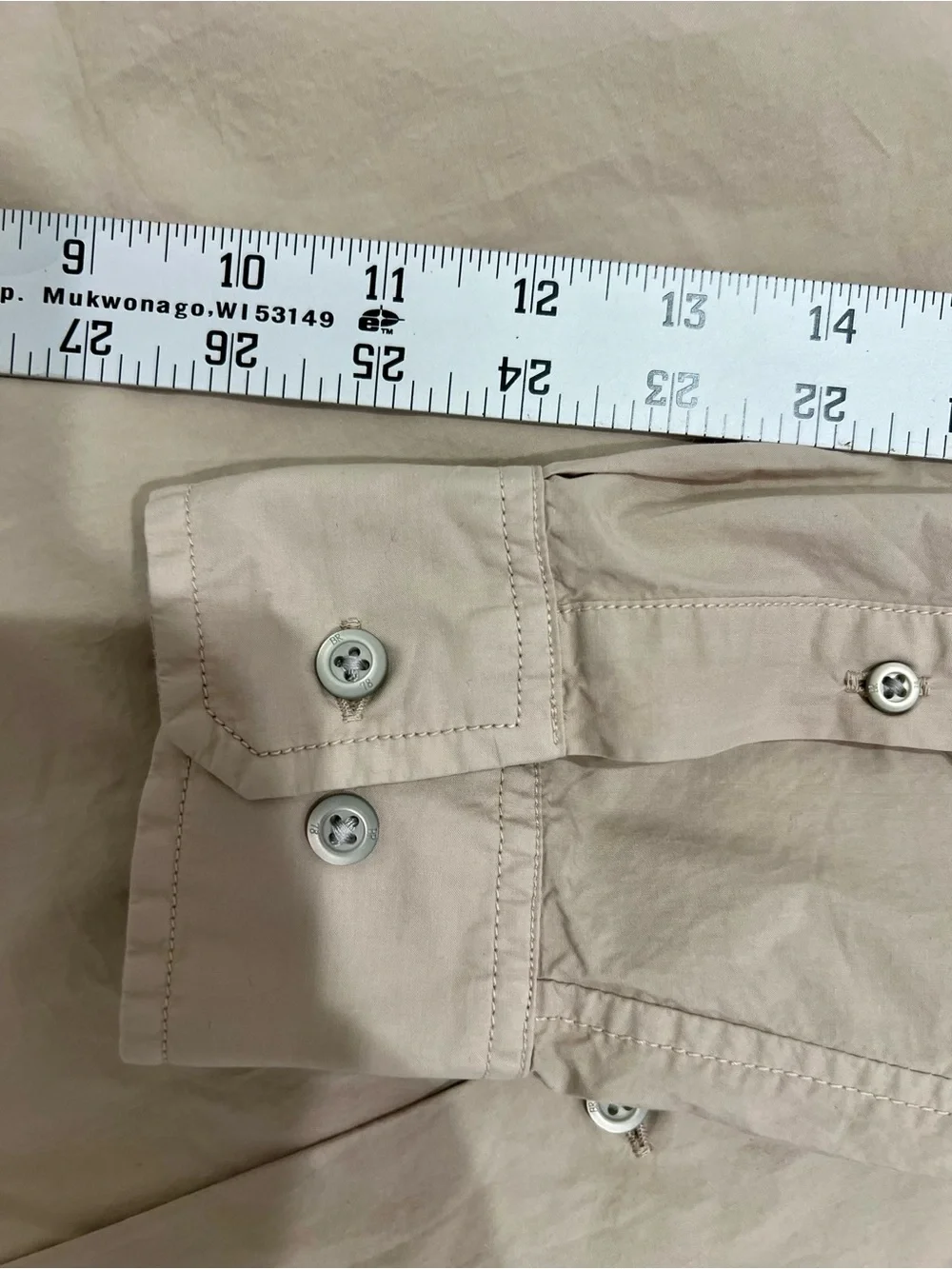 Banana Republic Mens M Military Shirt Khaki Epaulets Safari Cotton Pockets